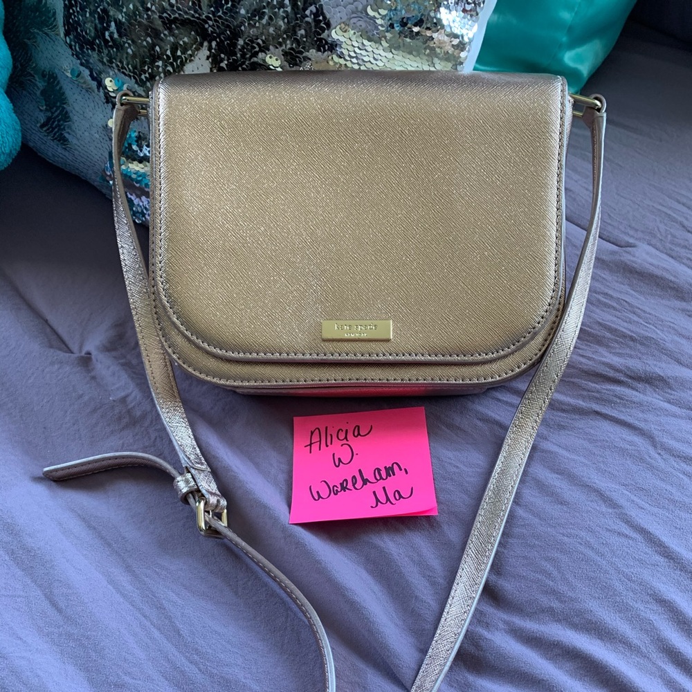 Kate Spade rose gold Saddle bag